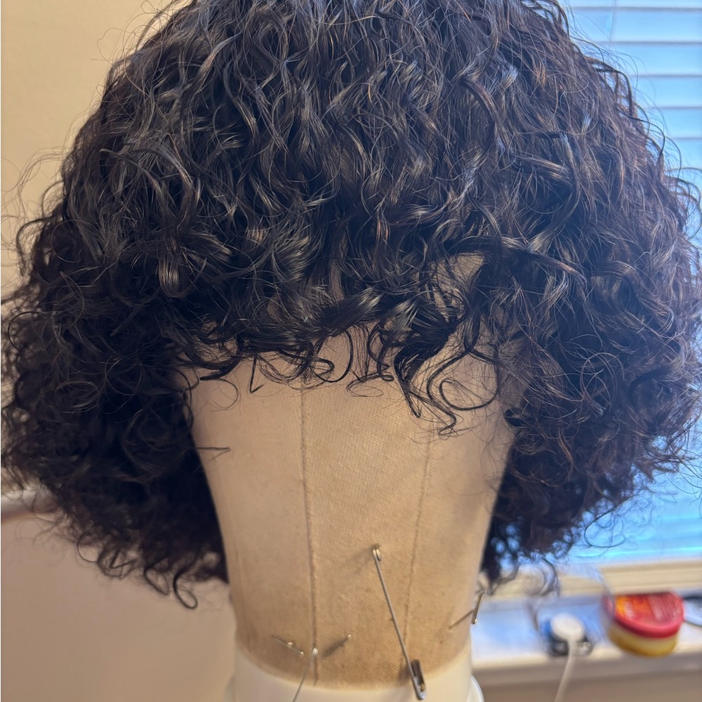 LUVME Black Curly Shaggy Wig - Picture 8 of 11